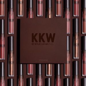 KKW by Kylie Cosmetics liquid lip set.